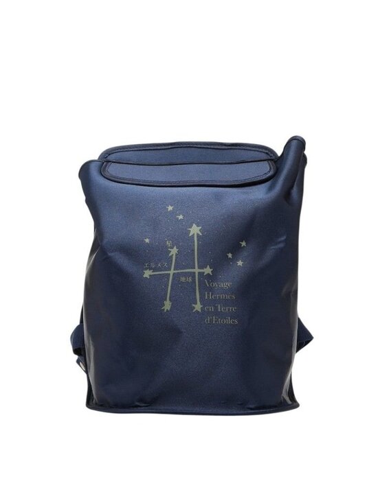Hermes Sherpa Travel Around the Stars Exhibition Backpack Navy Nylon main image 8